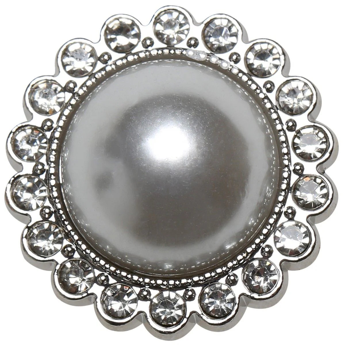 Perle Knapper m. sten - 21 mm - 4 stk