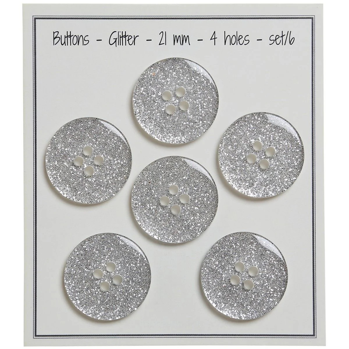 Glitterknapper - Sølv - Flere Størrelser - Image 8