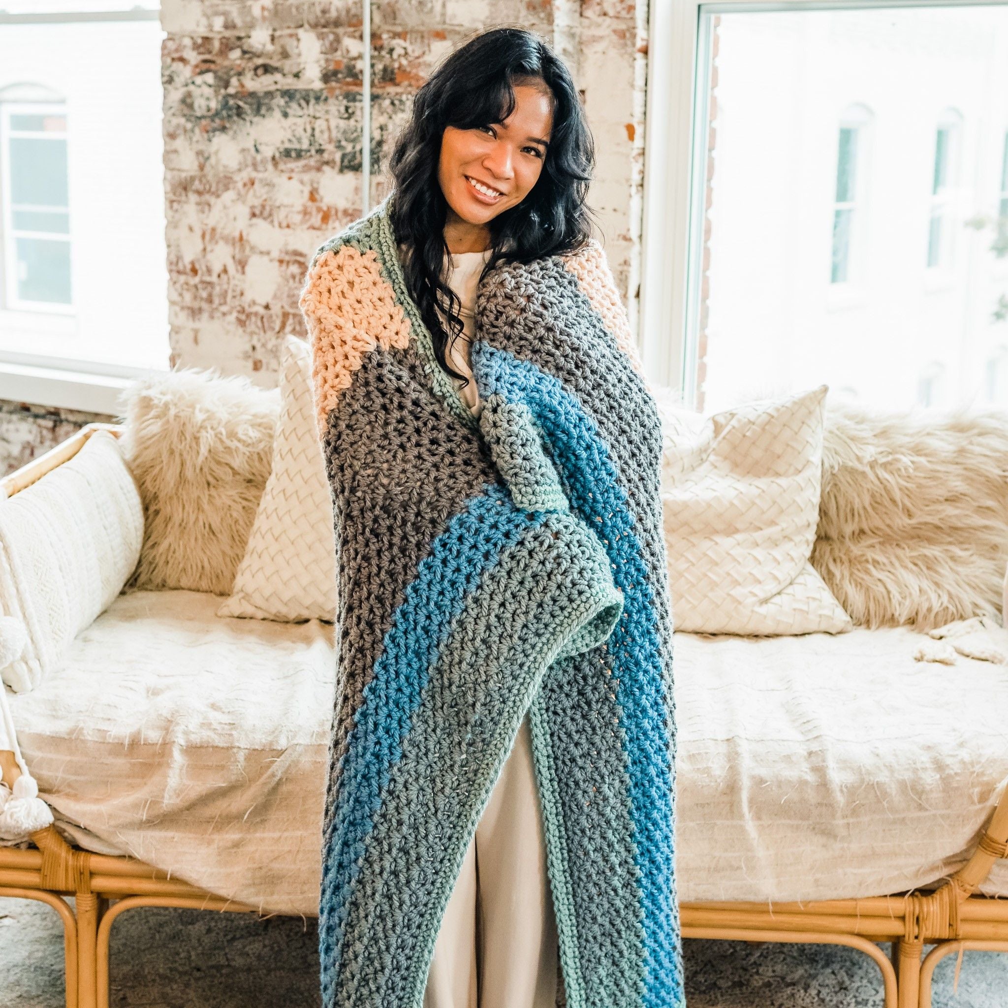 Sherbet Afghan - Teppe - Image 3