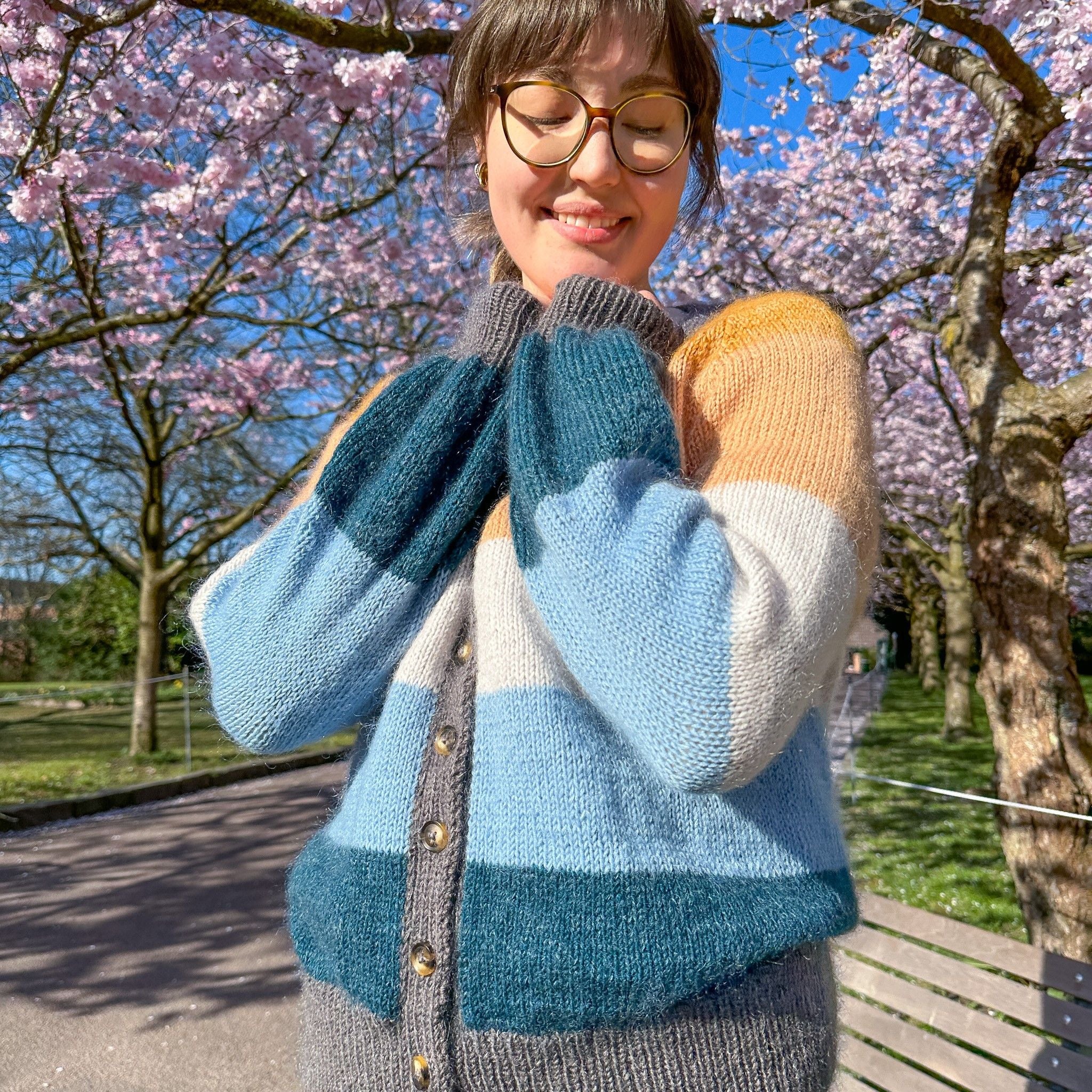 Brede Striber - Kort Cardigan - Image 2