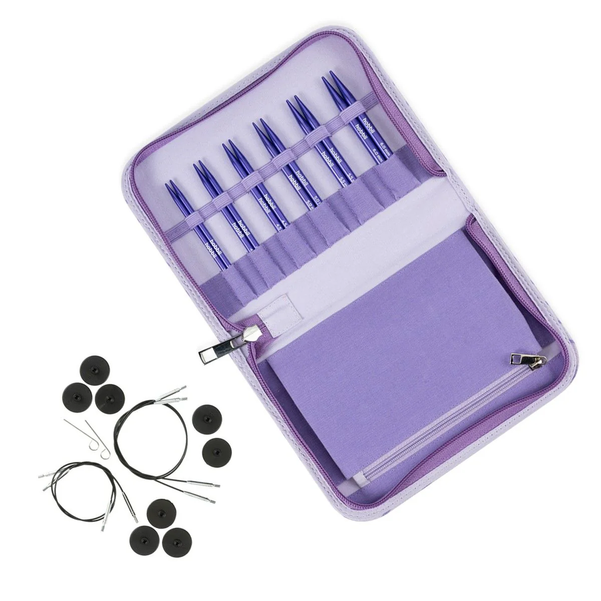 Stellar Korte Utskiftbart Rundpinnesett Essential - Amethyst