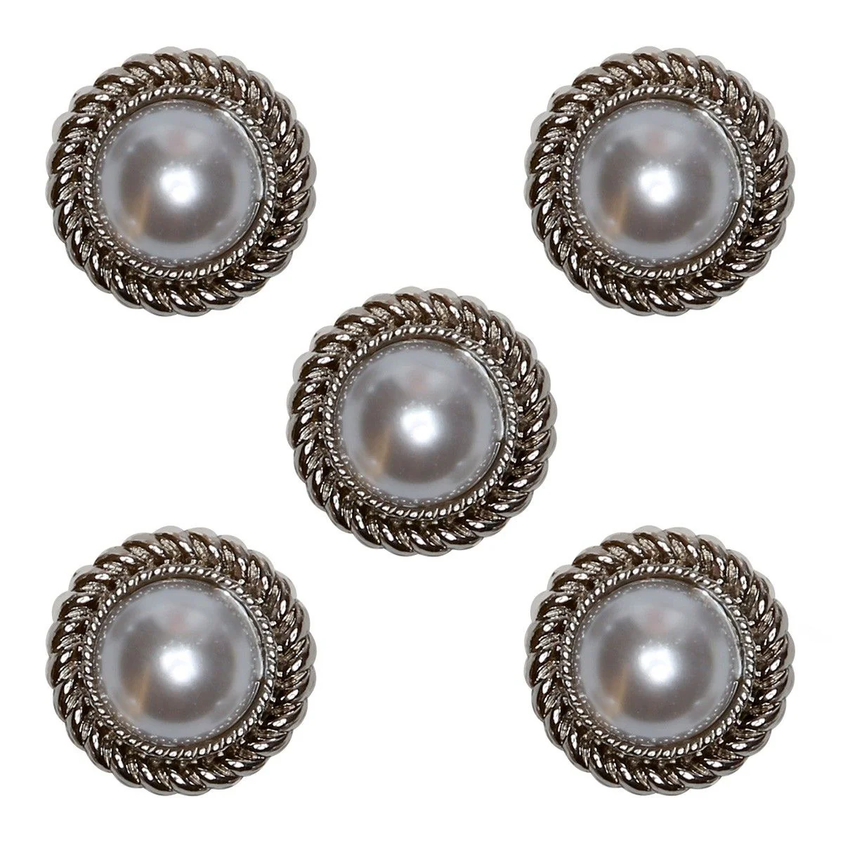 Perle Knapper - 15 mm - 5 stk