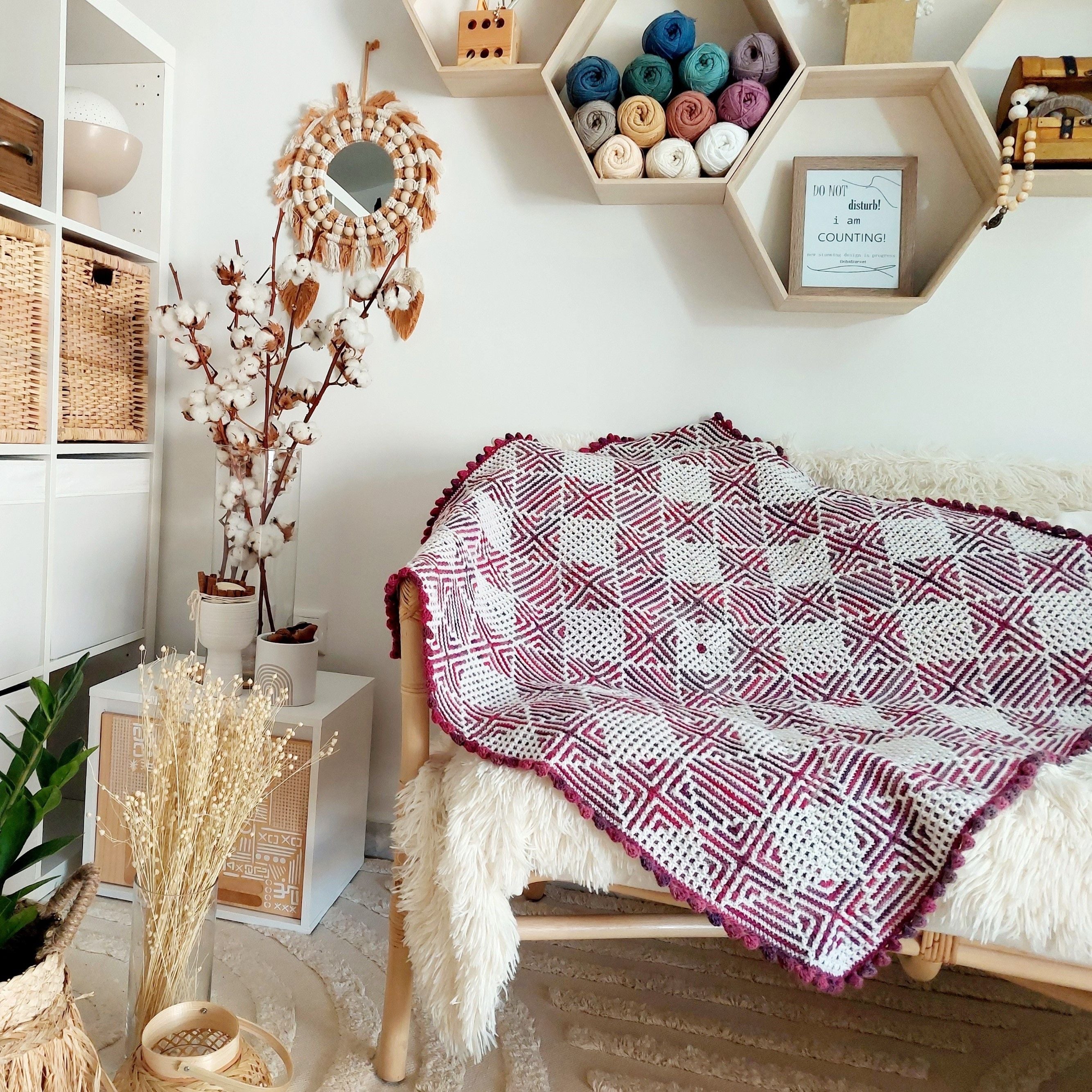 Illusion Mosaic Square - Blanket - Image 2