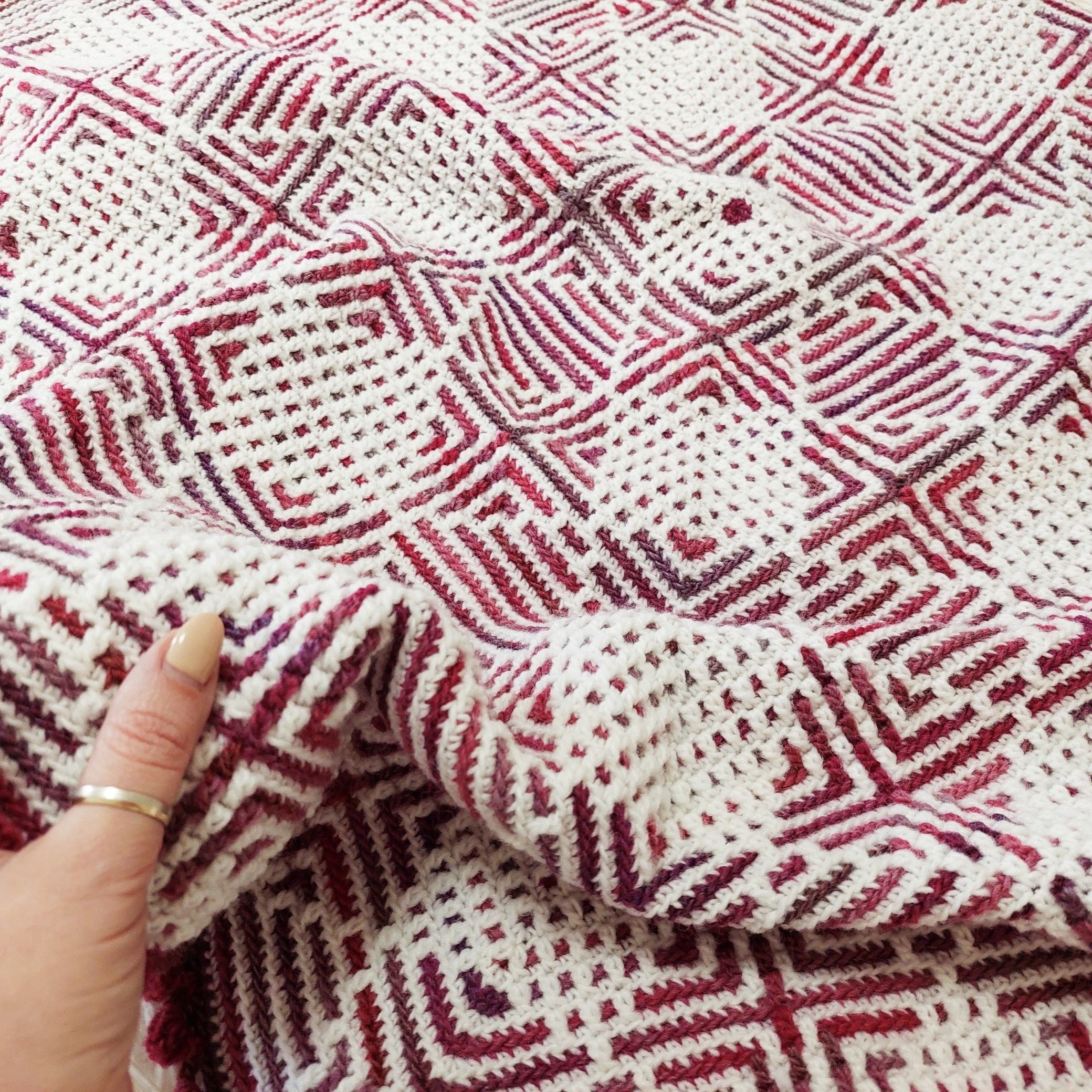 Illusion Mosaic Square - Blanket - Image 3