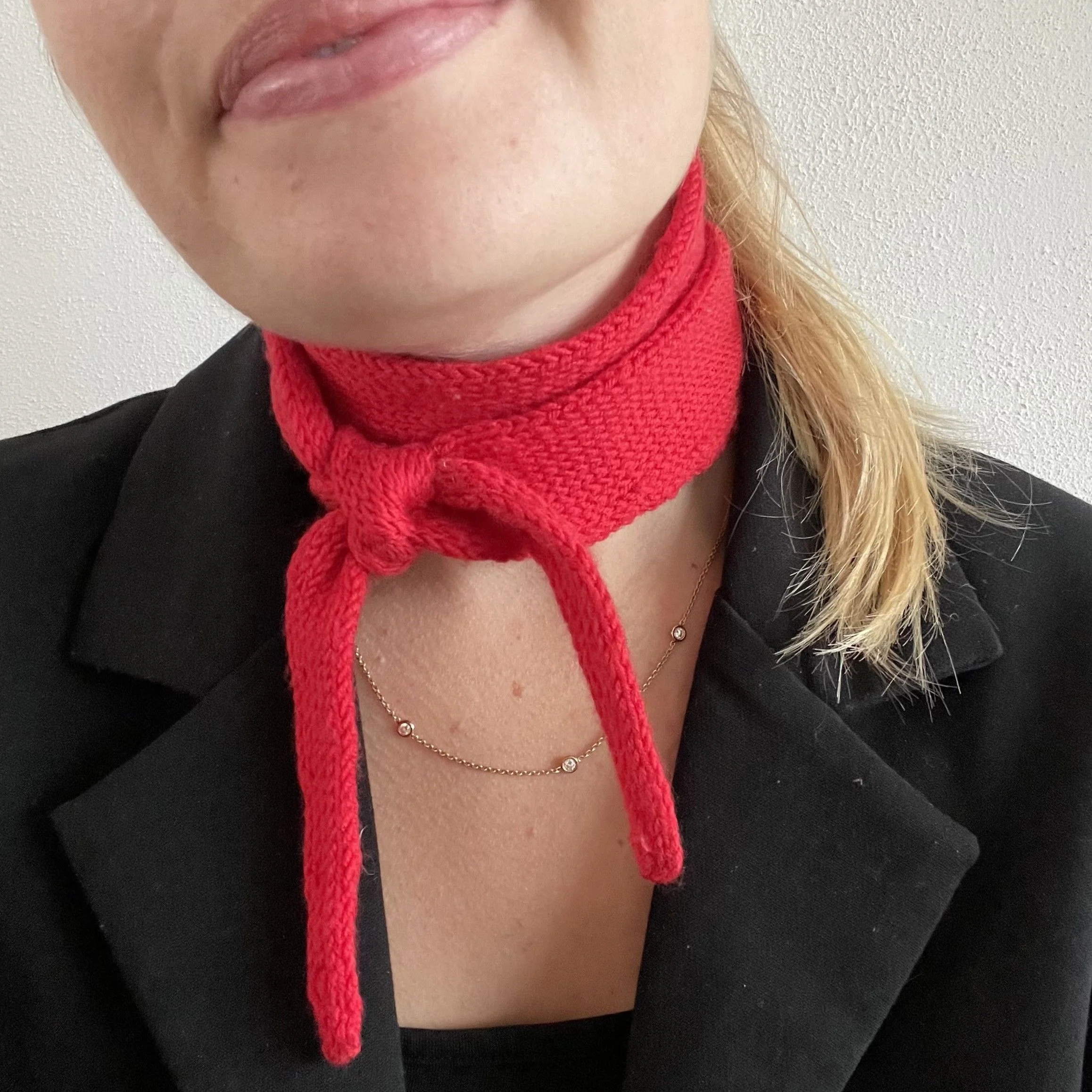 Easy Double Knitted Scarf - Skjerf